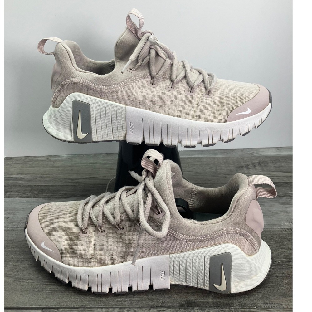 Nike Free Metcon 6 Womens 8.5 Training Shoes Pink Mauve FJ7126-002 Gym CrossFit